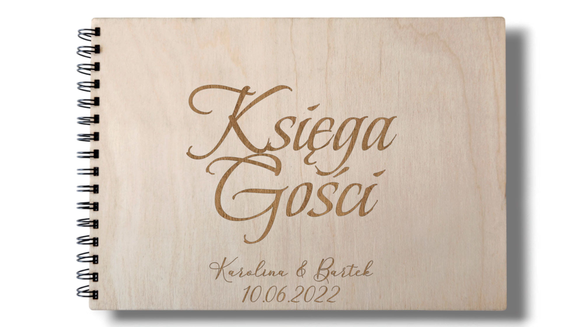 Fotoalbum Księga gości A4 Drewniany z Personalizacją