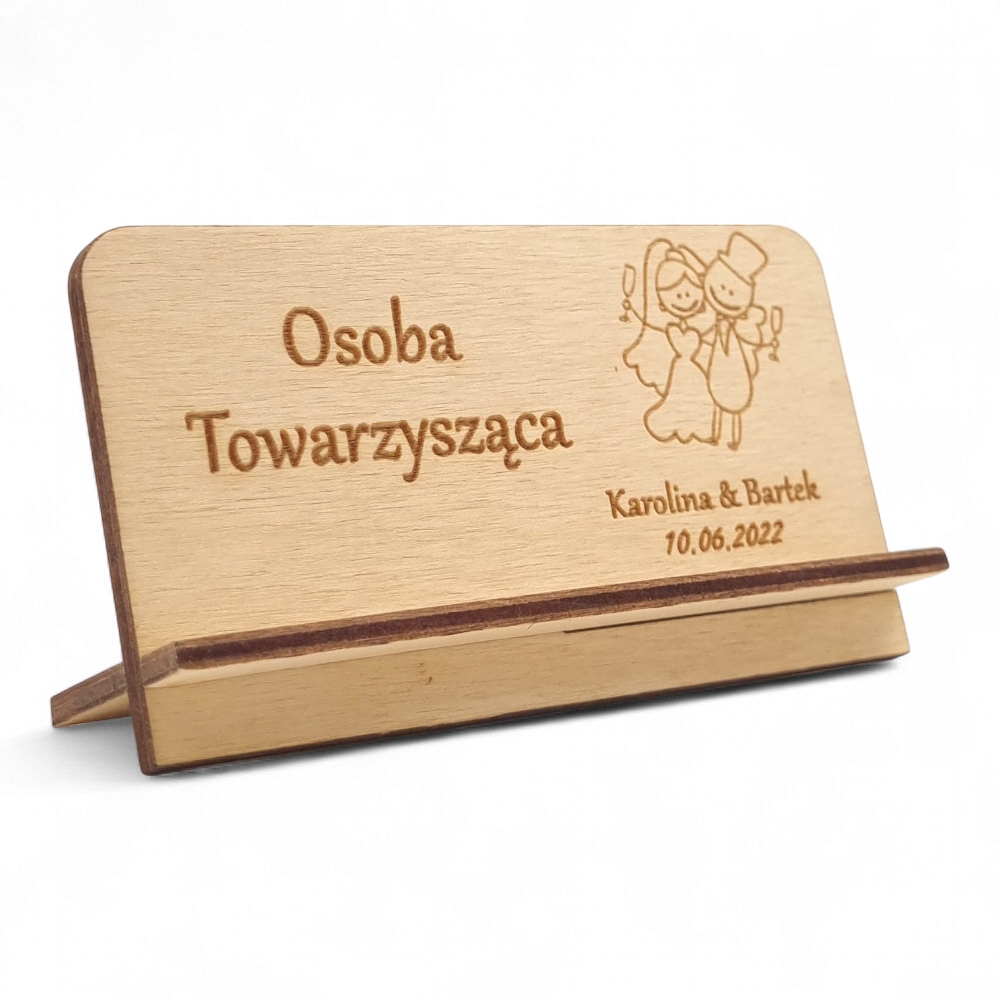 Drewniane winietki stojące Personalizowane - wzory do wyboru