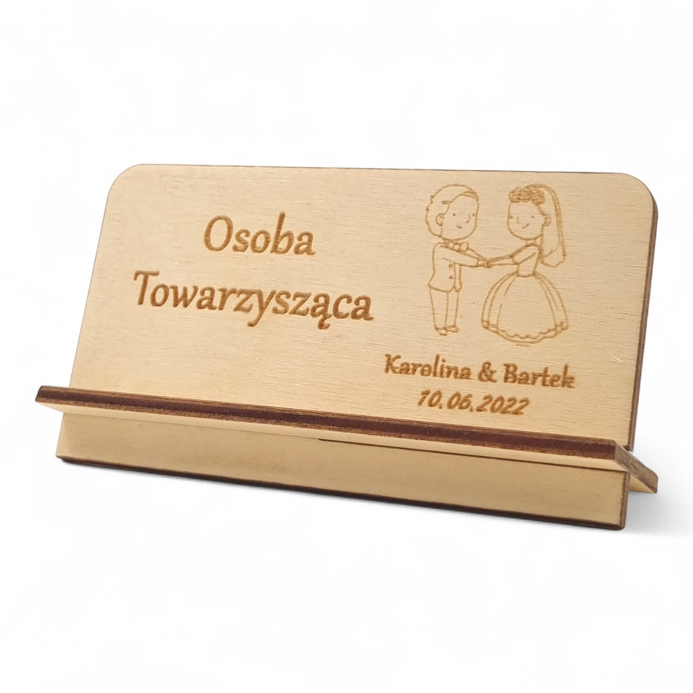 Drewniane winietki stojące Personalizowane - wzory do wyboru