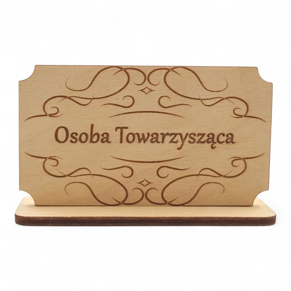 Drewniane winietki stojące Personalizowane - wzory do wyboru