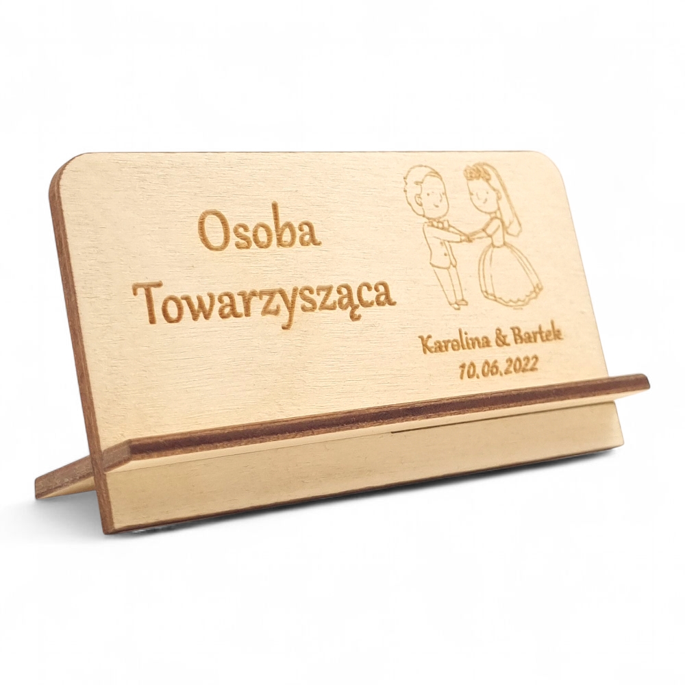 Drewniane winietki stojące Personalizowane - wzory do wyboru