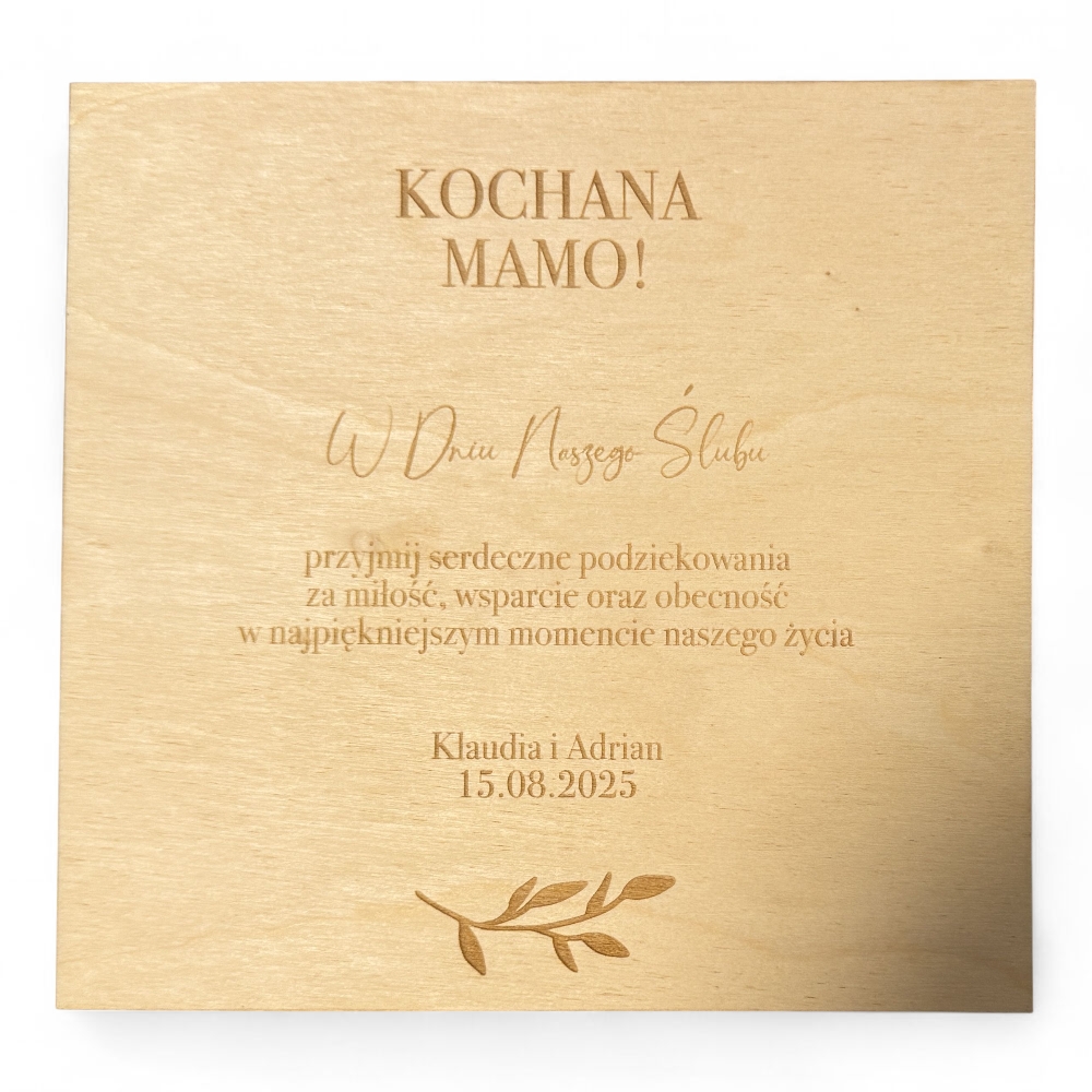 Kartka personalizowana z podziękowaniami dla Rodziców