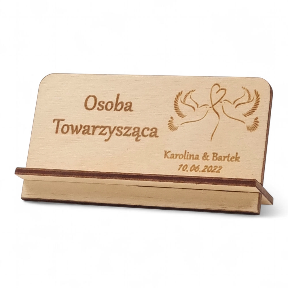 Drewniane winietki stojące Personalizowane - wzory do wyboru