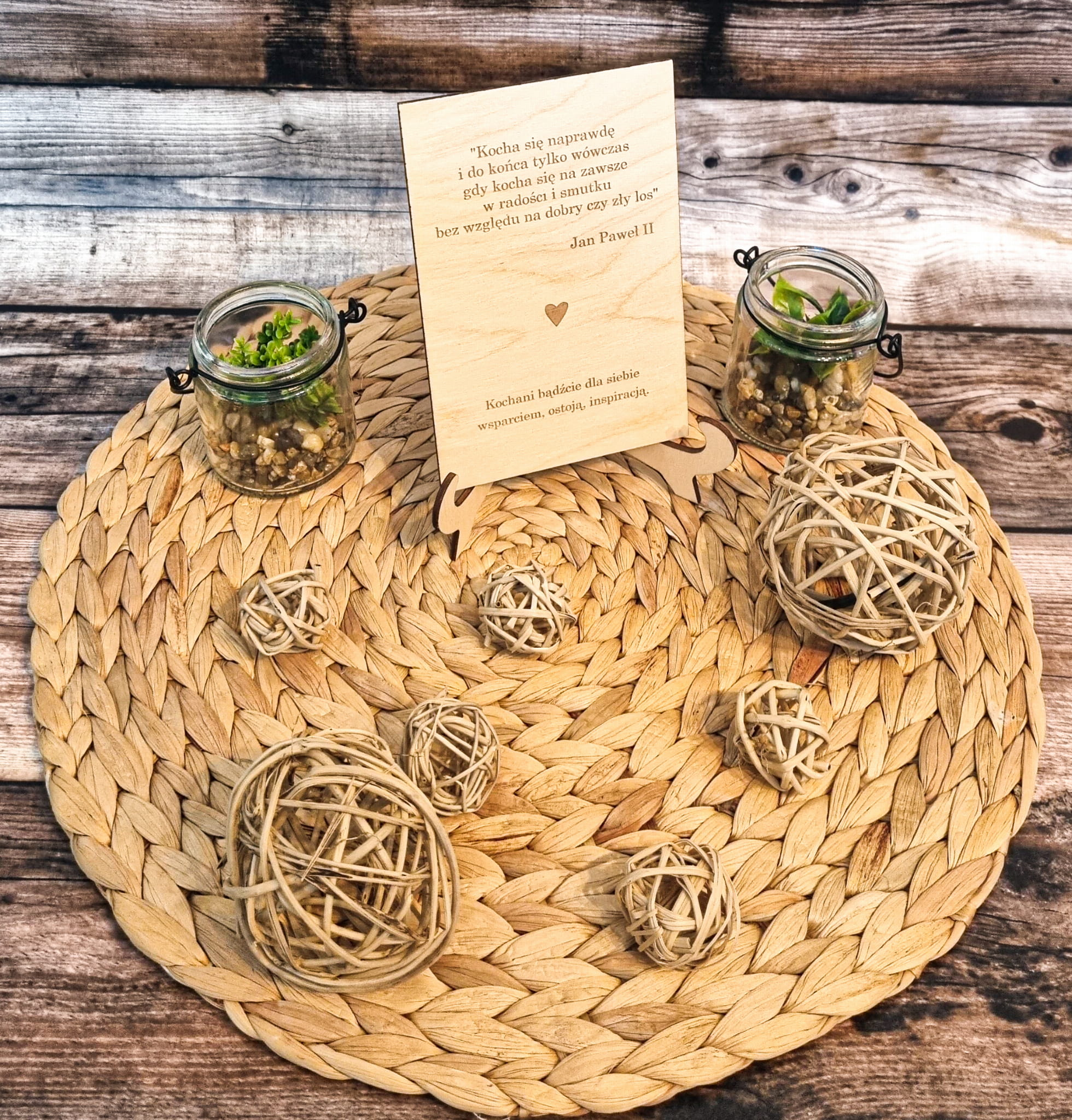  Życzenia na ślub drewniane personalizowane