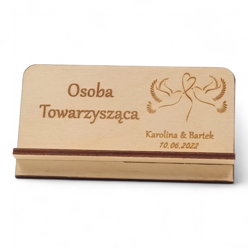 Drewniane winietki stojące Personalizowane - wzory do wyboru