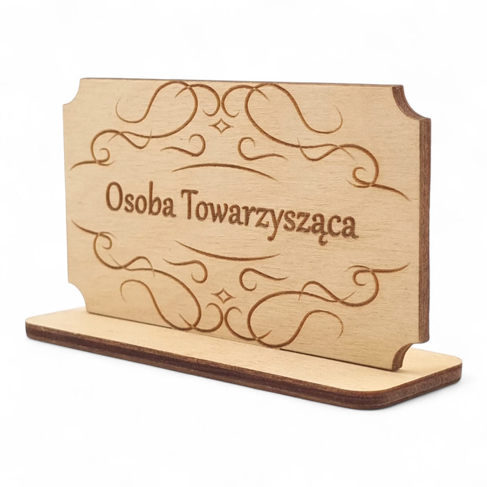 Drewniane winietki stojące Personalizowane - wzory do wyboru