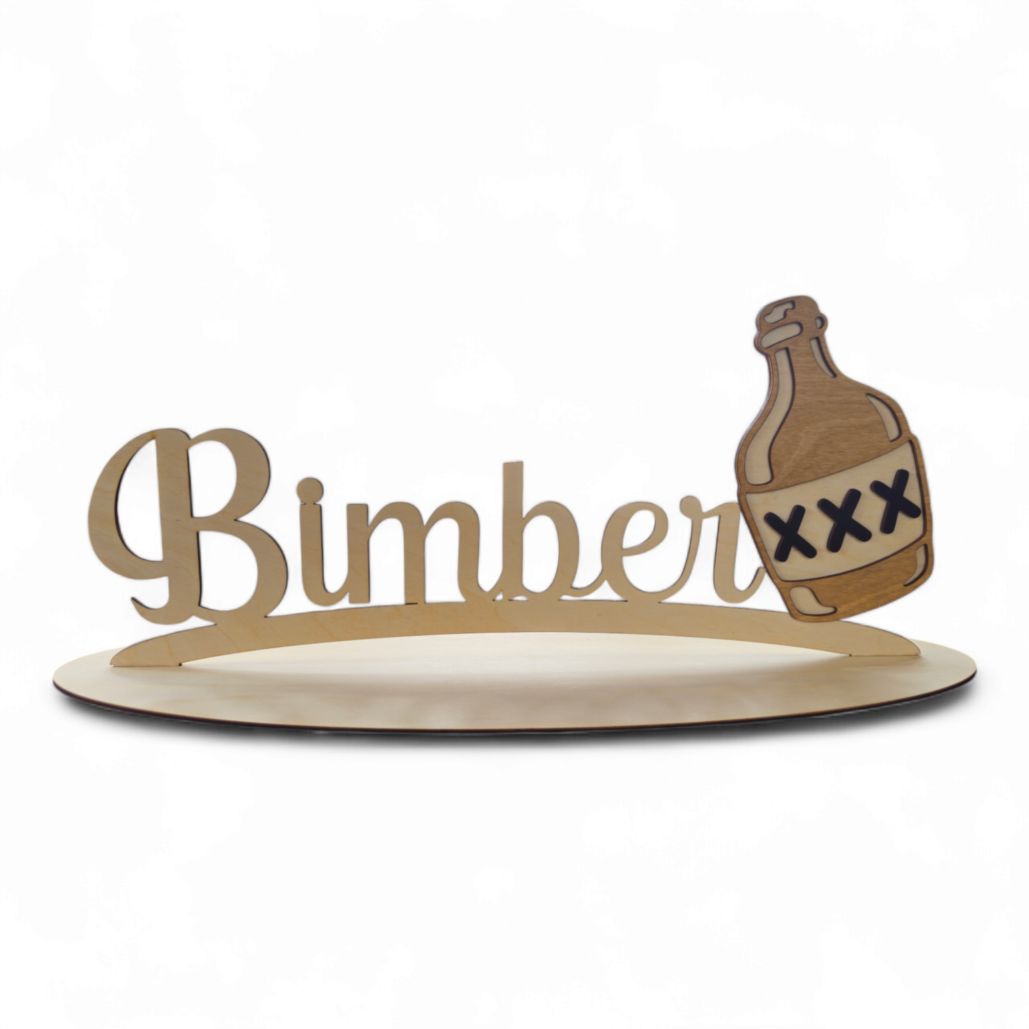 Drewniany napis Bimber dekoracja na wesele ślub