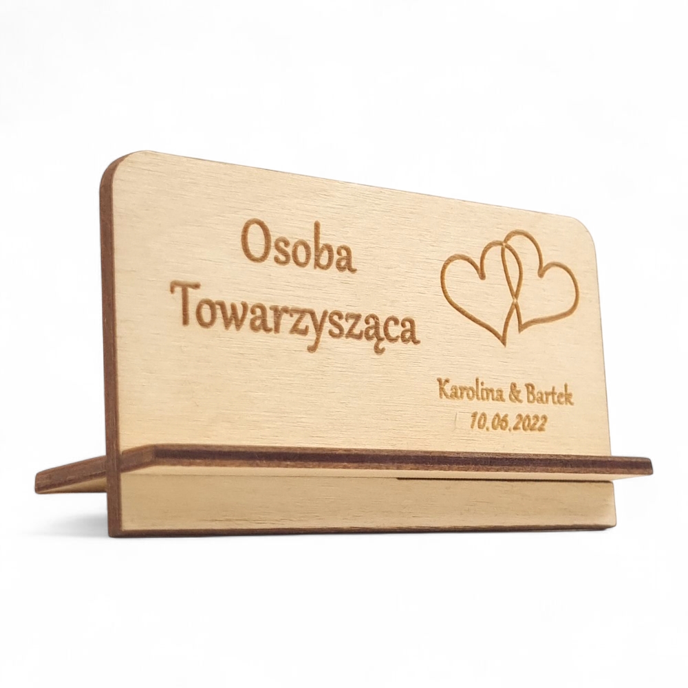 Drewniane winietki stojące Personalizowane - wzory do wyboru