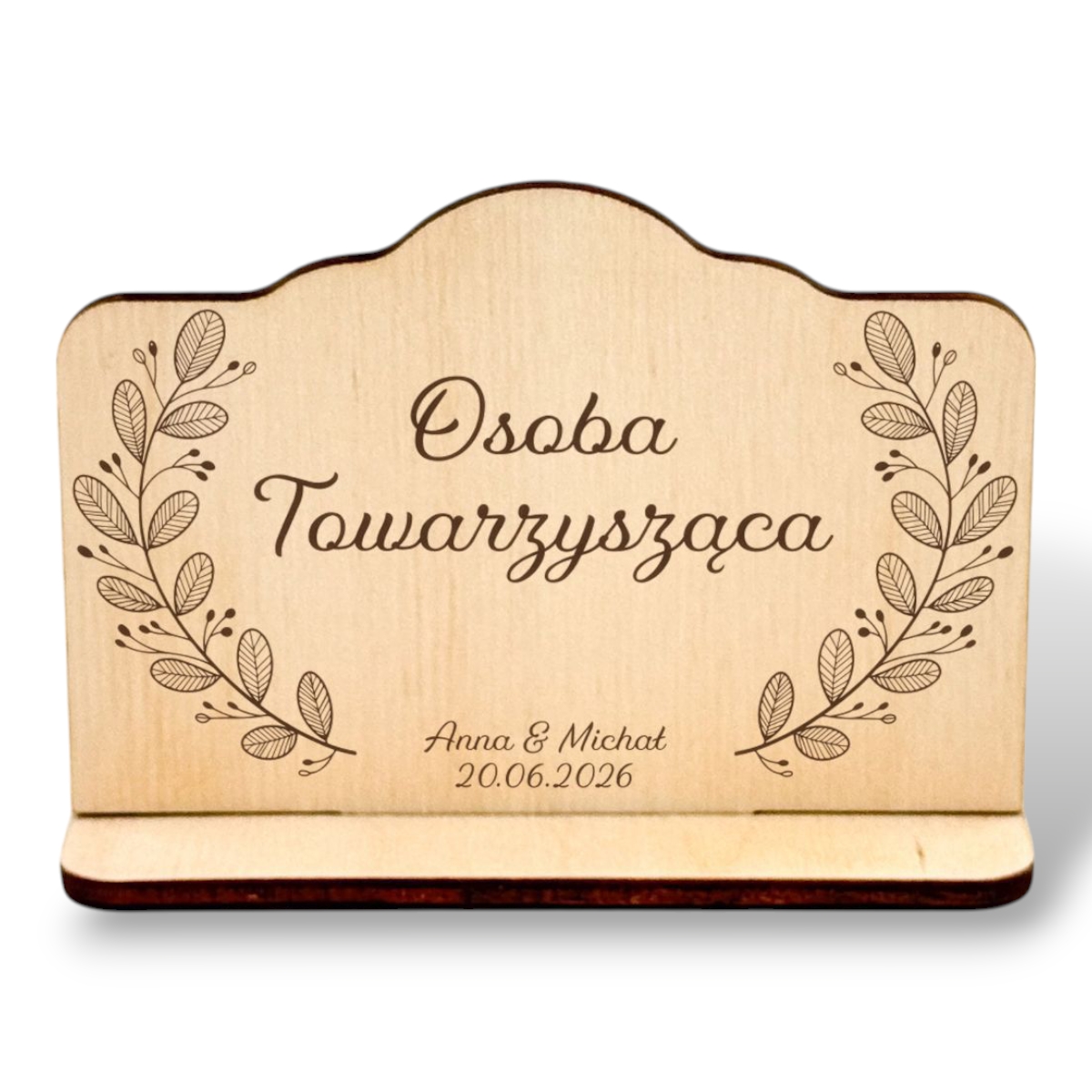 Stojące Winietki z Drewna: Elegancja na Twoim Stole Motyw Roślinny