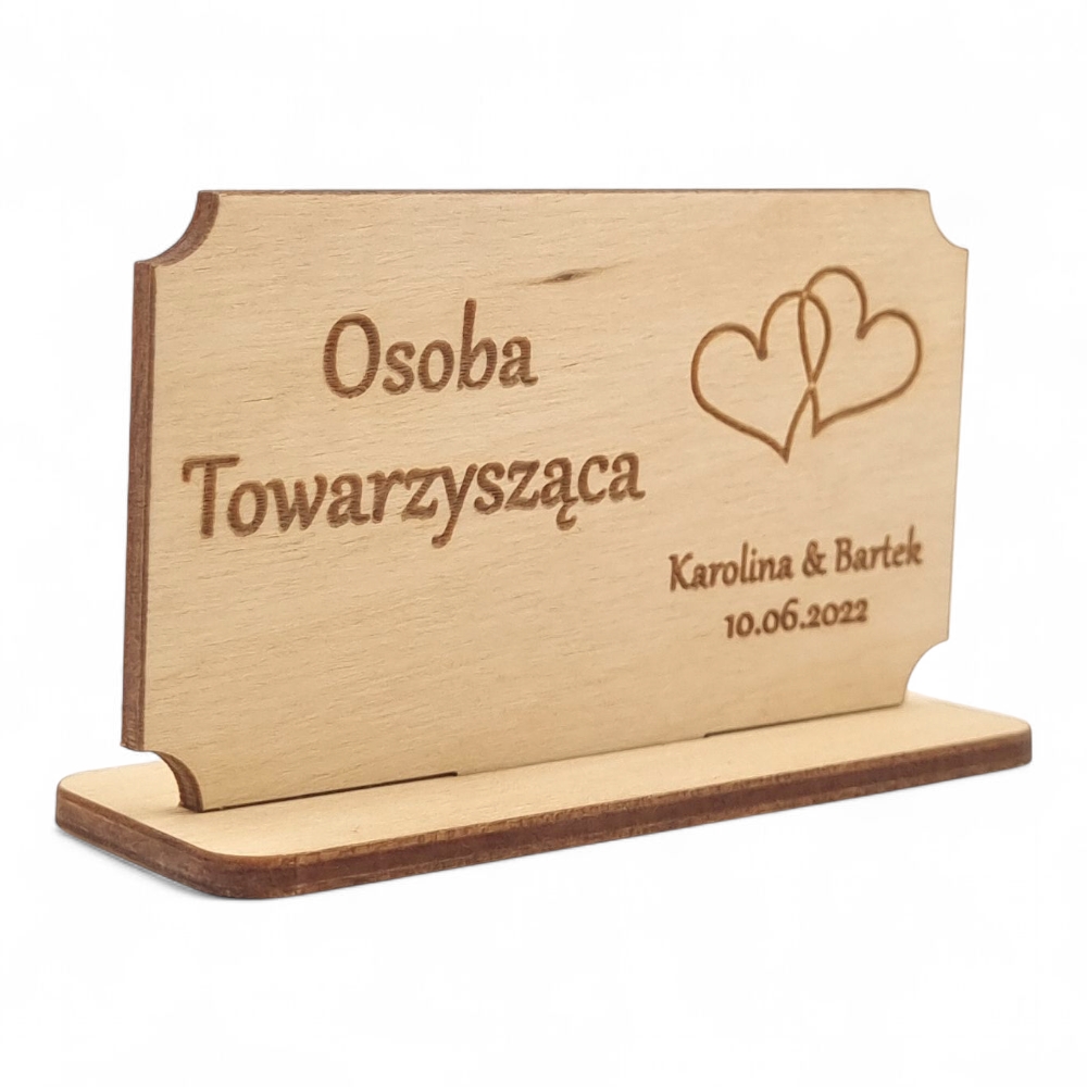 Drewniane winietki stojące Personalizowane - wzory do wyboru