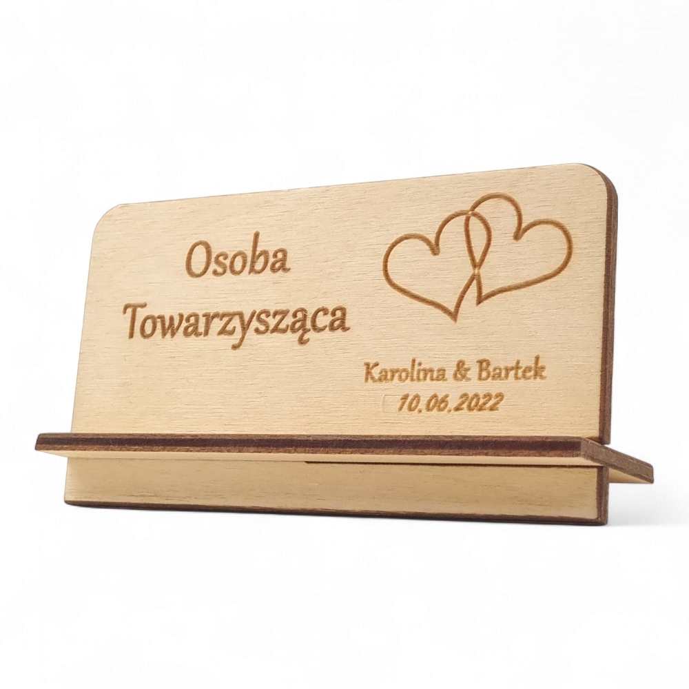 Drewniane winietki stojące Personalizowane - wzory do wyboru