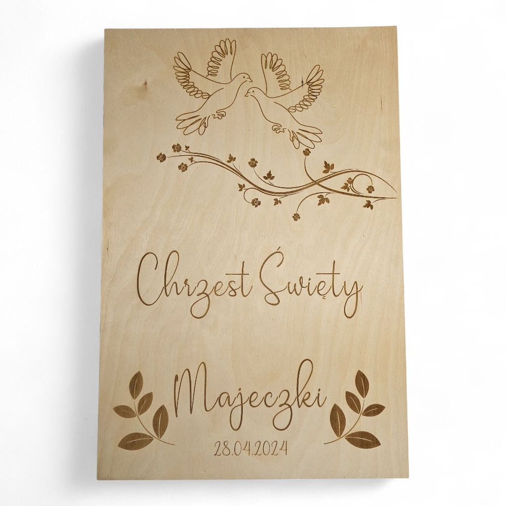 Tablica powitalna Chrzest - Drewniana dekoracja