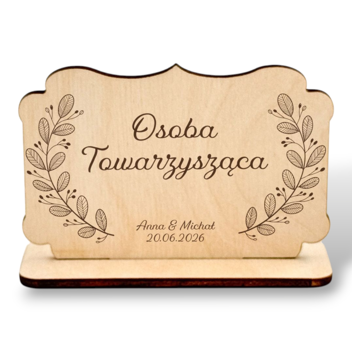 Stojące Winietki z Drewna: Elegancja na Twoim Stole Motyw Roślinny