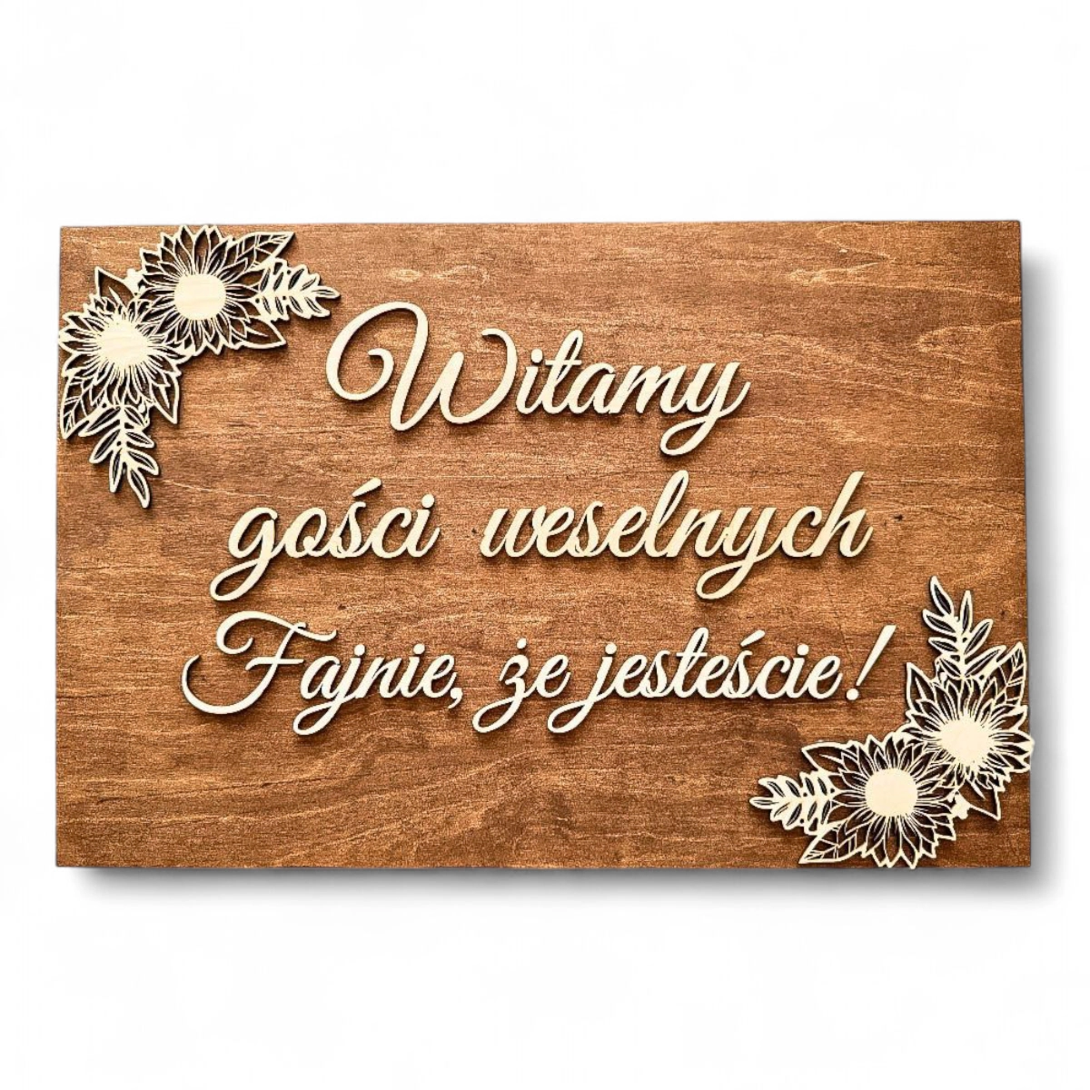 Tablica Witamy gości weselnych - Fajnie, że jesteście