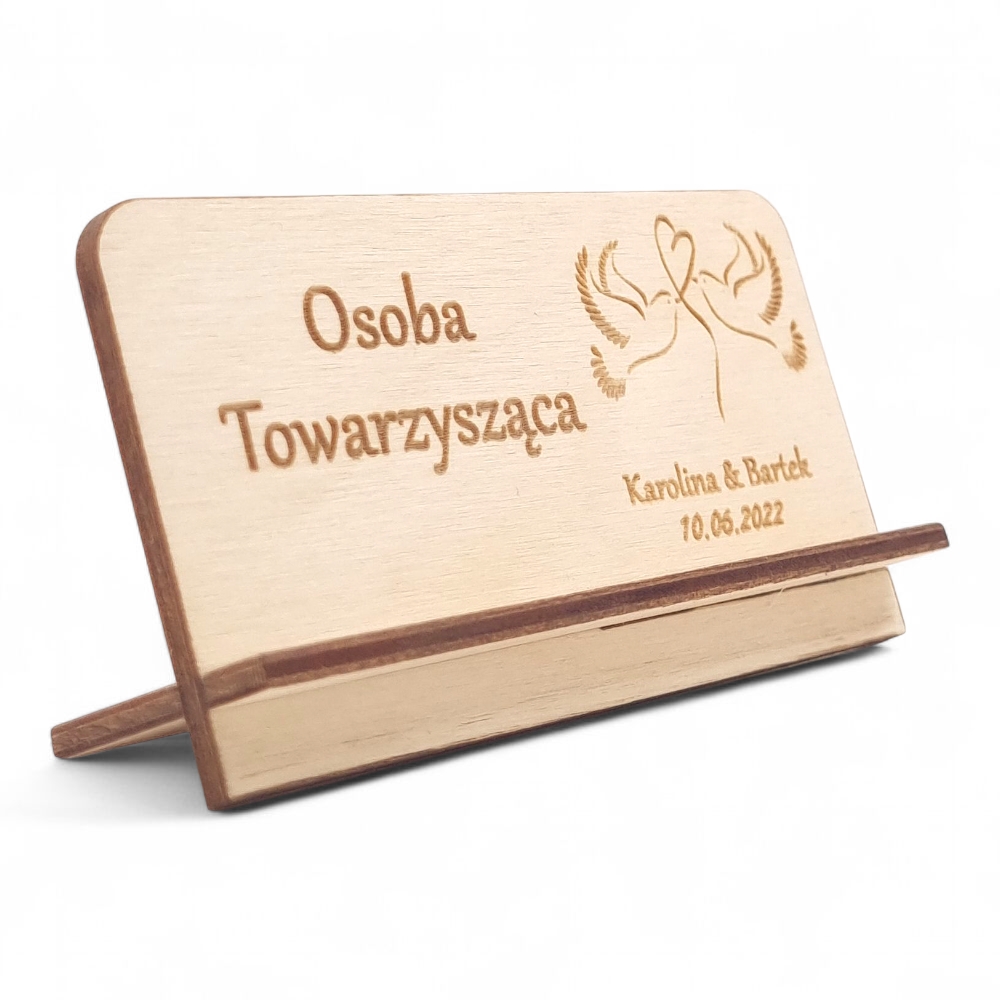 Drewniane winietki stojące Personalizowane - wzory do wyboru