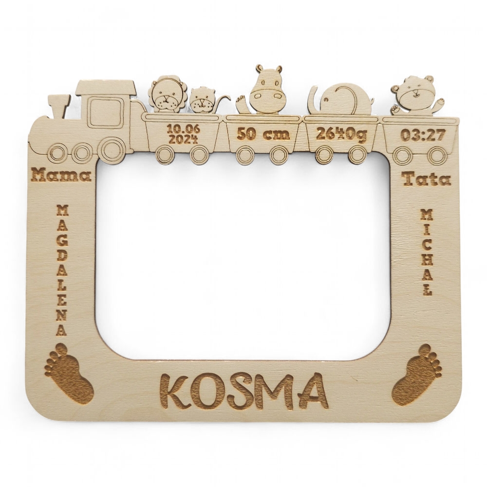 Metryczka ramka na Chrzest i Urodziny