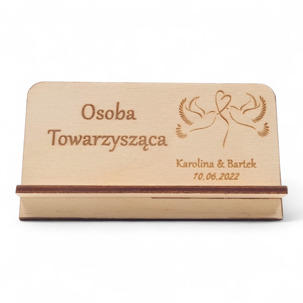 Drewniane winietki stojące Personalizowane - wzory do wyboru