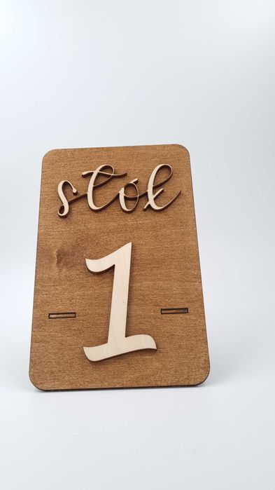 Numerki na stoły tabliczki wesele boho rustykalne