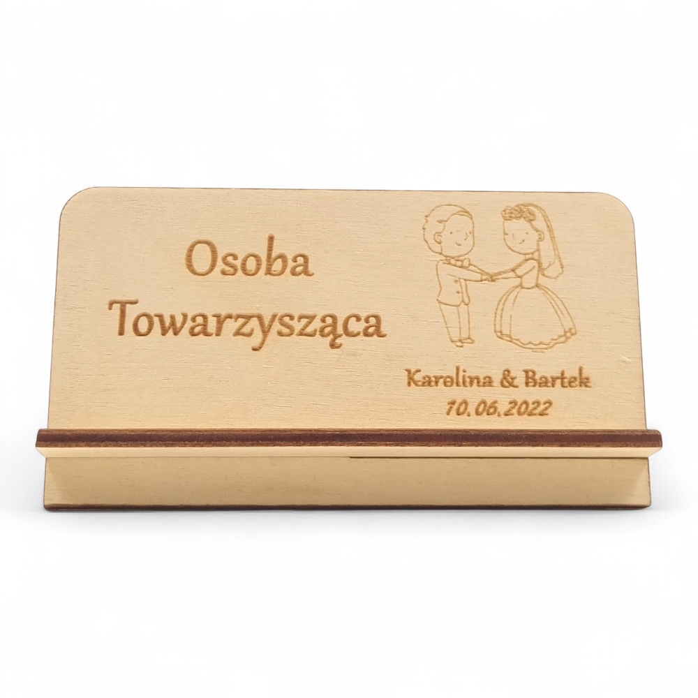 Drewniane winietki stojące Personalizowane - wzory do wyboru