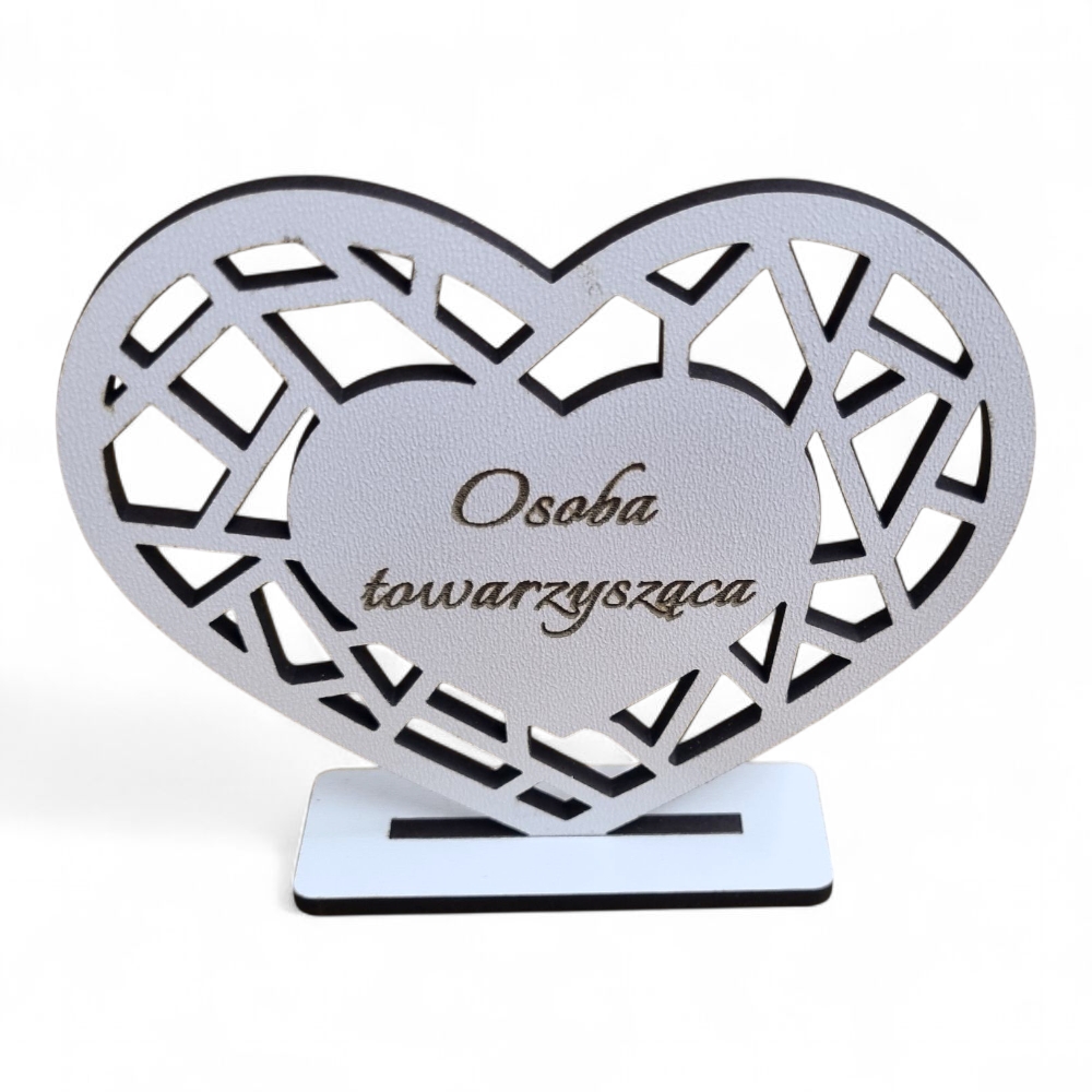 Drewniane winietki serca 9x7cm