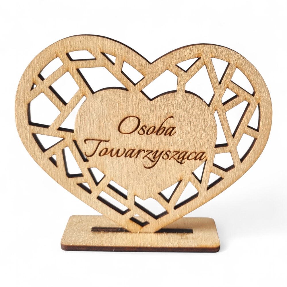 Drewniane winietki serca 9x7cm