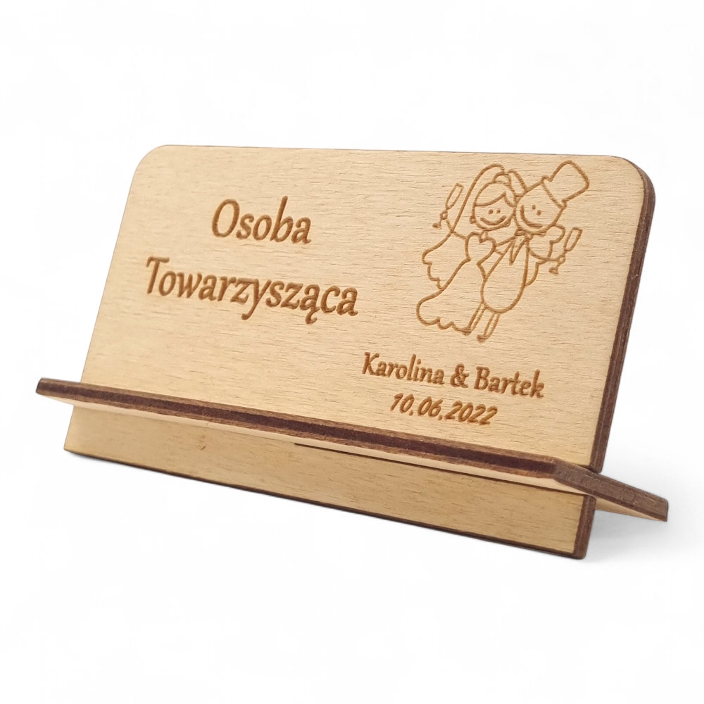 Drewniane winietki stojące Personalizowane - wzory do wyboru