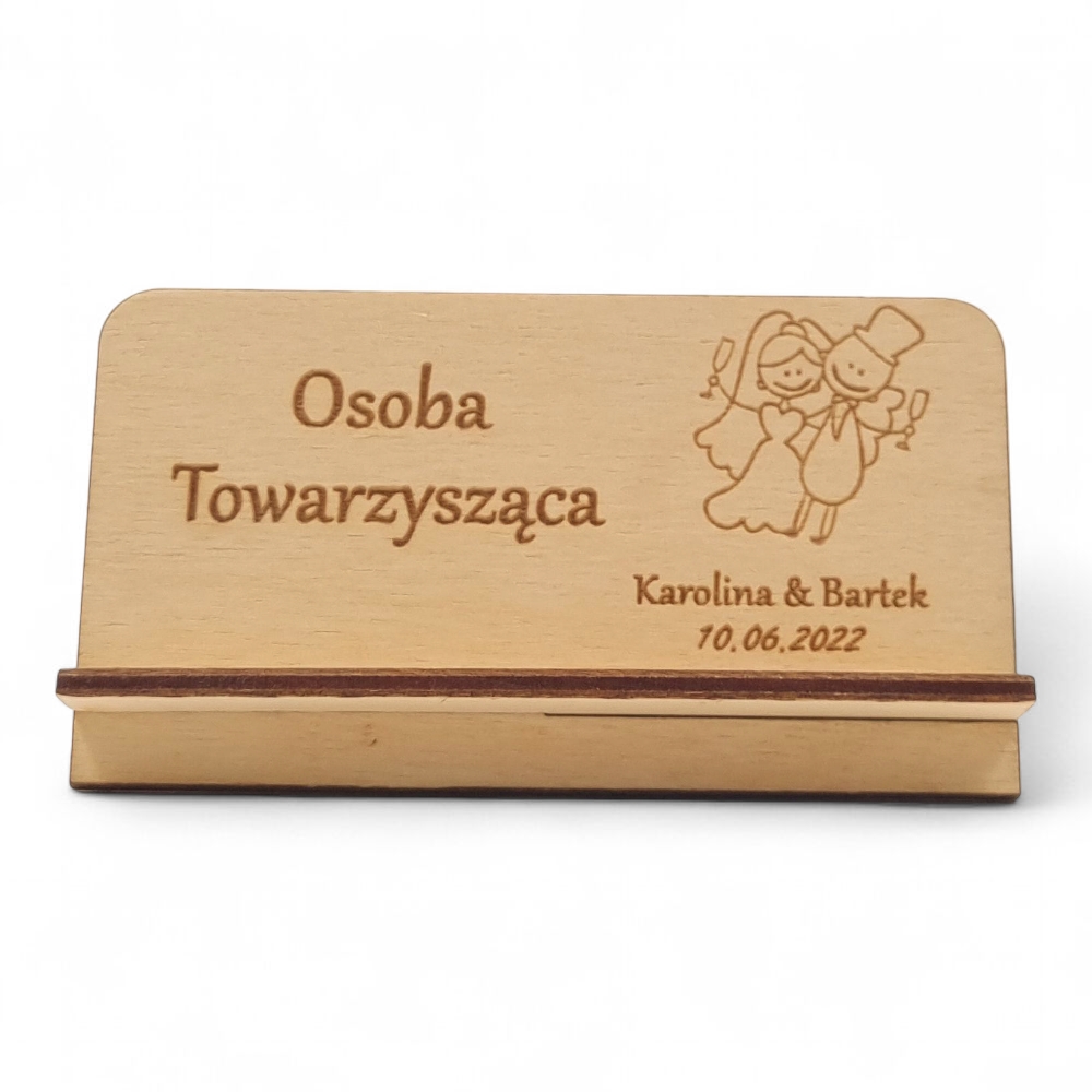 Drewniane winietki stojące Personalizowane - wzory do wyboru