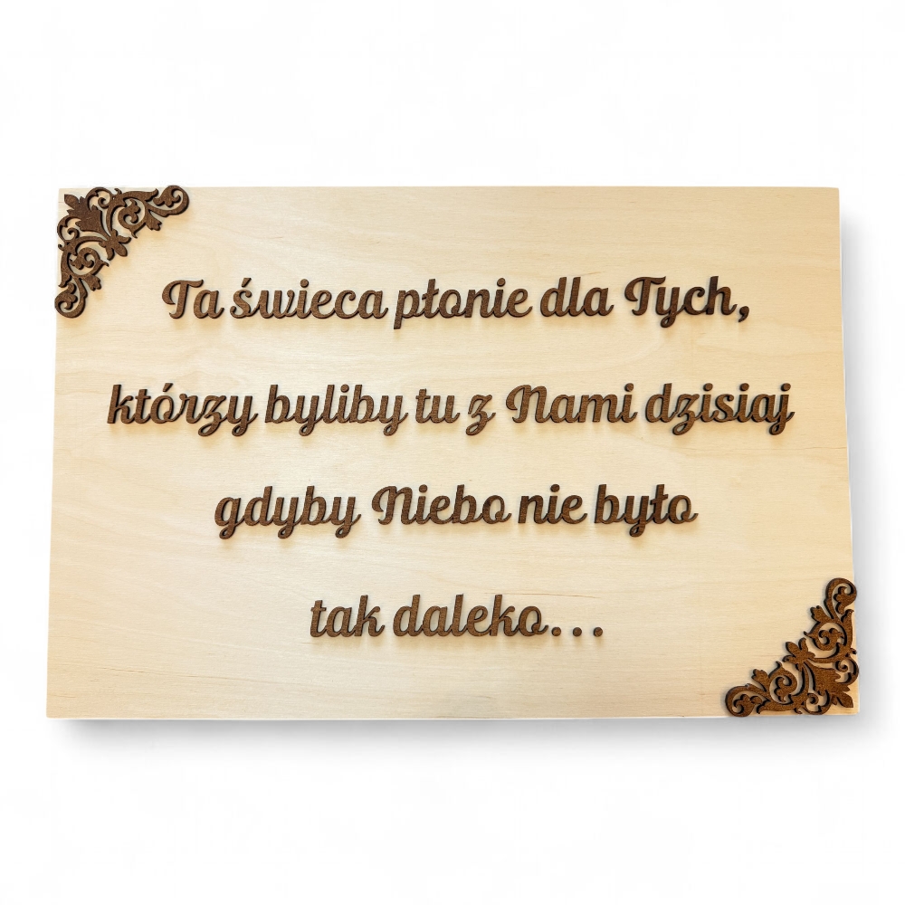 Tablica Ta świeca płonie