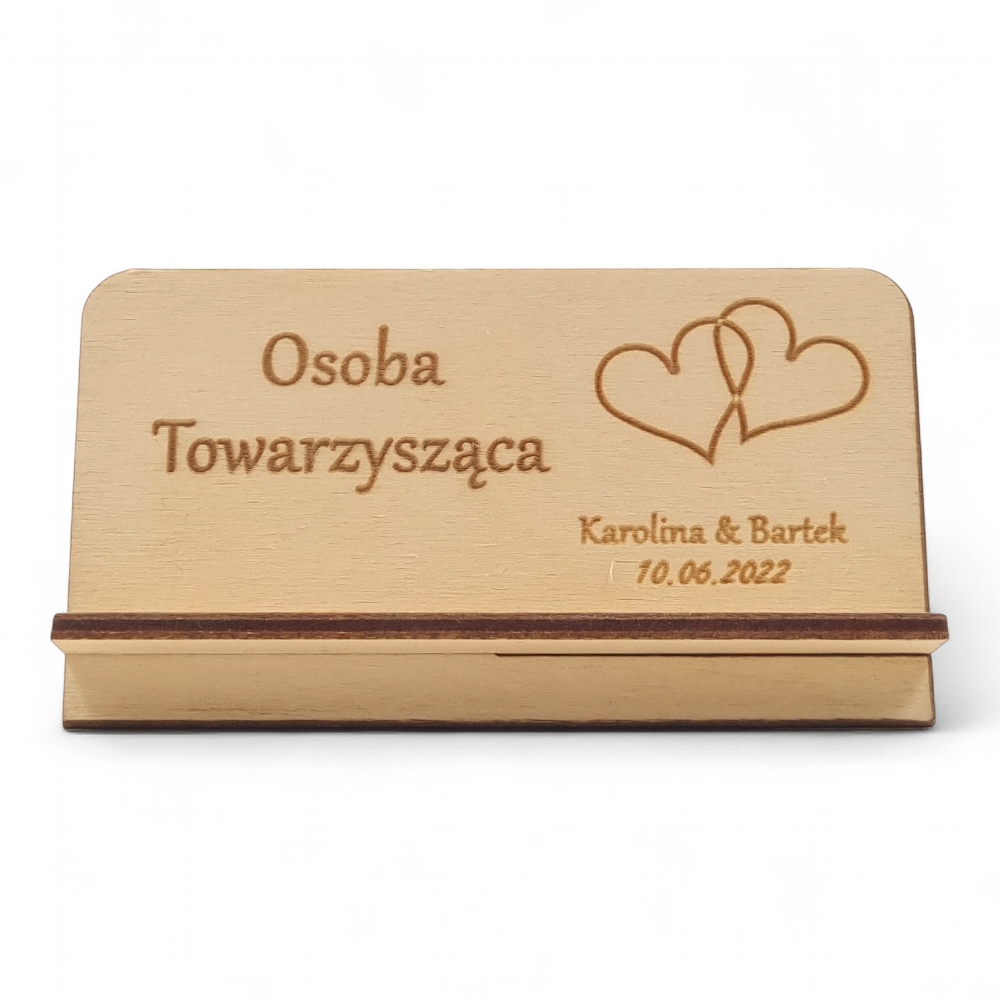 Drewniane winietki stojące Personalizowane - wzory do wyboru