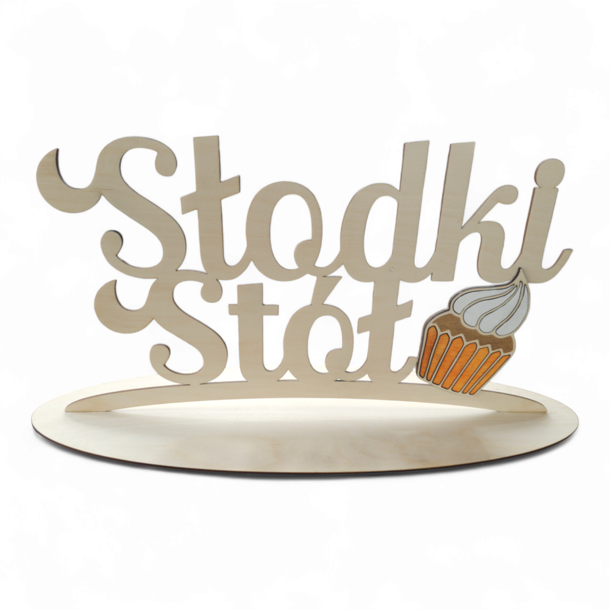 Drewniany napis Słodki Stół dekoracja na wesele ślub